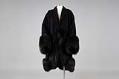 Image of Black coat with fur trim from Best's Apparel, ca. 1940s