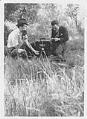 Image of KIRO engineers Jim Hatfield and Jim Upthegrove working near Lake Washington, 1938