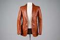 Image of Brown leather jacket made by Brittania, 1975-1979