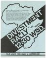 Image of Flier for UW divestment rally at Red Square, July 1986