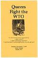 Image of Queers Fight the WTO flier, November 1999