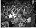 Image of Shoppers buying stockings at Frederick & Nelson, November 3, 1945