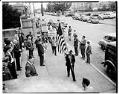 Image of Protestors outside Canwell Committee hearings, Seattle, 1948