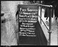 Image of Sign outside Millionair Club offering free Sunday supper, Seattle, circa 1925