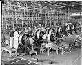 Image of Men working on B-17 engines at the Boeing plant, November 1940
