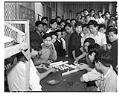 Image of INS detainees playing mah jong at Immigration Station, Seattle, November 15, 1938