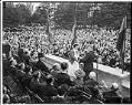 Image of Woman receiving citizenship at Woodland Park ceremony, Seattle, July 4, 1939