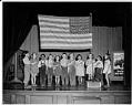 Image of Bailey Gatzert School students salute flag, Seattle, May 18, 1943