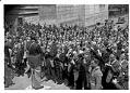 Image of Gas mask instruction in front of the Armory, Seattle, August 2, 1942
