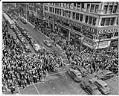 Image of Crowds at Fourth and Pike on V-J Day, Seattle,  August 14, 1945