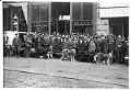 Image of Dog team in front of Seattle Times offices, circa 1898
