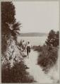 Image of Two women on Lake Washington cycling path, circa 1901