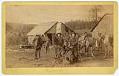 Image of Hunters with elk and pack animals, circa 1885