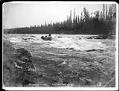 Image of Klondikers shooting White Horse Rapids, 1898