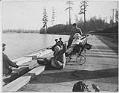 Image of Children fishing at Green Lake, Seattle, 1909