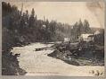 Image of Miners at work on banks of Pine Creek, circa 1899