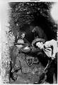 Image of Four men digging tunnel in gold mine at Eldorado, circa 1898