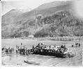 Image of Unloading freight at Skagway, 1898