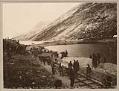 Image of White Pass & Yukon, laying at Bennett, track, 1899
