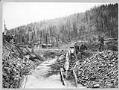 Image of Men and sluice at Hunker Creek, circa 1898