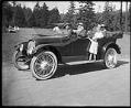 Image of Ezra Meeker in an automobile, 1918