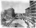 Image of Artist's concept drawing of Fourth Avenue and Westlake Avenue monorails, Seattle, circa 1920