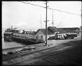 Image of Buses at West Seattle ferry dock, circa 1920