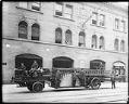 Image of Hook-and-ladder fire truck, circa 1918