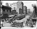 Image of Traffic on Pike Street looking east from First, Seattle, 1920