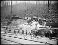 Image of Great Northern Railway wreck at Wellington, circa 1909