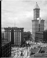 Image of Frye Hotel and Smith Tower, Seattle, circa 1914