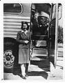 Image of Washington Motor Coach conductorette Bunny Burke and driver Whit Randall, 1940