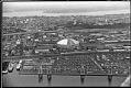 Image of Aerial view of Kingdome and container dock, Seattle, September 23, 1983