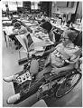 Image of Student in a wheelchair and his classmates working at their desks, Federal Way, September 23, 1983