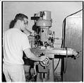 Image of Worker with a disability operating a router at Occupational Rehabilitation, Inc., Seattle, November 1966