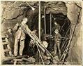 Image of Men drilling in the new Cascade Tunnel, 1927