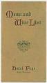 Image of Hotel Frye menu, circa 1911
