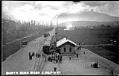 Image of Passenger cars at North Bend depot, circa 1910