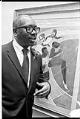 Image of Jacob Lawrence at Seattle Art Museum, December 15, 1974
