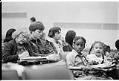 Image of People attending Central Area school council meeting at Garfield High School, Seattle, June 13, 1976