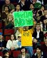 Image of Fan with sign at last Sonics home game before move to Oklahoma, April 13, 2008