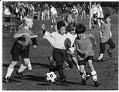 Image of Children playing soccer for the Magnolia Soccer Club, Seattle, October 14, 1993