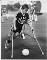 Image of Rob Potter of the Athlete's Foot amputee co-ed amputee soccer team, Seattle, August 19, 1985