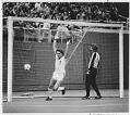 Image of Mark Peterson of the Seattle Sounders celebrates one of his two goals in a game against the Tampa Bay Rowdies, Seattle, July 1, 1983
