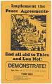 Image of Demonstration to implement Vietnam War peace agreements flier, February 1, 1975