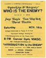 Image of Flier for Indochina and Amnesty: Who Is the Enemy? event, Bellingham, November 16, 1974