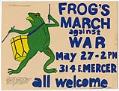 Image of Frog's March against War, handmade poster, May 27, 1972