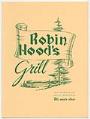 Image of Robin Hood's Grill menu, circa 1943