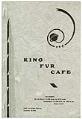 Image of King Fur Cafe menu, circa 1955
