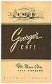 Image of George's Cafe menu, 1942